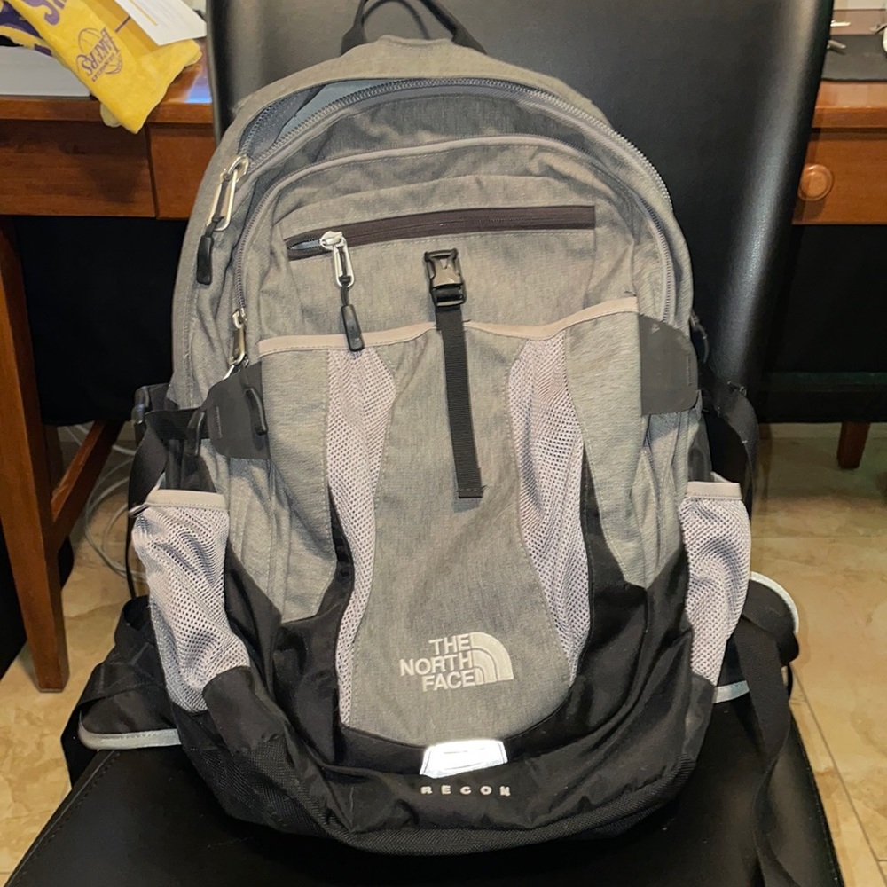 Grey Northface Recon backpack